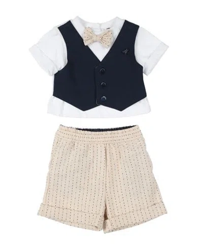 Monnalisa Babies'  Newborn Boy Suit Midnight Blue Size 3 Cotton, Polyamide, Elastane, Viscose