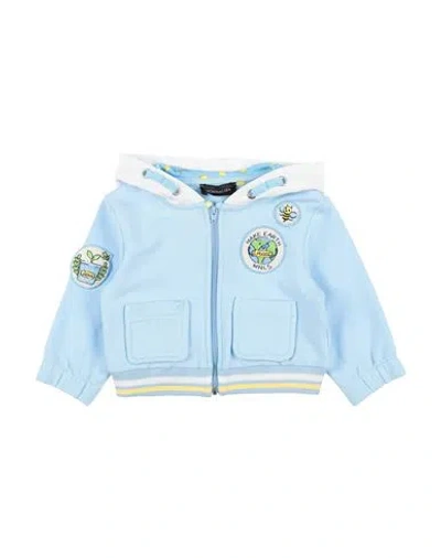 Monnalisa Babies'  Newborn Boy Sweatshirt Sky Blue Size 3 Cotton, Elastane