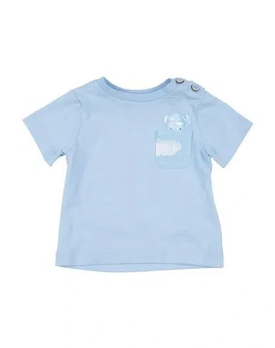 Monnalisa Babies'  Newborn Boy T-shirt Sky Blue Size 3 Cotton