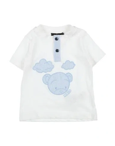 Monnalisa Babies'  Newborn Boy T-shirt White Size 3 Cotton