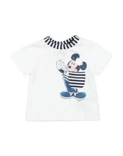 Monnalisa Babies'  Newborn Boy T-shirt White Size 3 Cotton