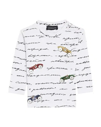 Monnalisa Babies'  Newborn Boy T-shirt White Size 3 Cotton