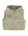 Monnalisa Newborn Boy Vest Military Green Size 3 Polyester In Green