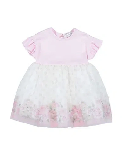 Monnalisa Newborn Girl Baby Dress Pink Size 3 Polyamide, Viscose, Elastane
