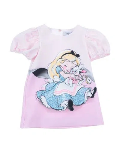 Monnalisa Newborn Girl Baby Dress Pink Size 3 Polyester, Elastane