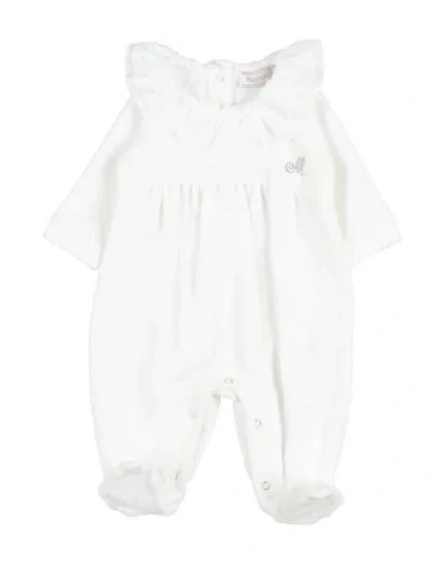 Monnalisa Newborn Girl Baby Jumpsuits & Overalls White Size 3 Cotton, Polyester