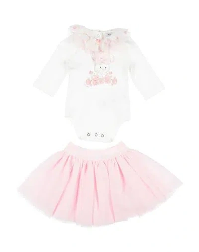 Monnalisa Newborn Girl Baby Set Pink Size 1 Cotton, Polyester