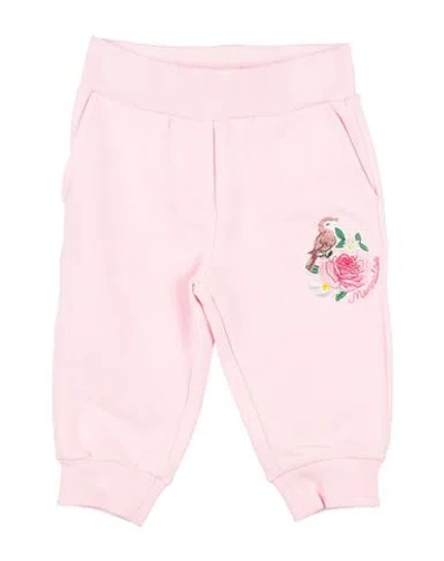 Monnalisa Babies' Floral-embroidered Track Pants In Pink