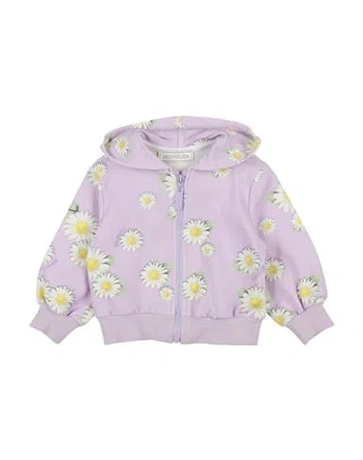 Monnalisa Babies'  Newborn Girl Sweatshirt Mauve Size 3 Cotton, Elastane In Purple
