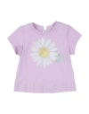Monnalisa Newborn Girl T-shirt Lilac Size 3 Cotton In Purple