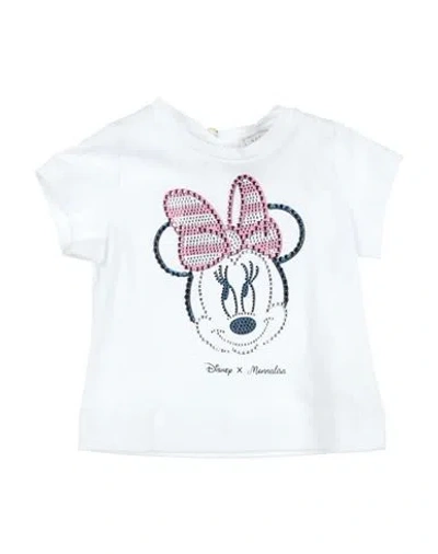 Monnalisa Babies'  Newborn Girl T-shirt White Size 3 Cotton