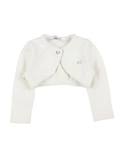Monnalisa Babies'  Newborn Girl Wrap Cardigans Light Grey Size 3 Wool, Viscose, Polyamide, Metallic Fiber, Ca