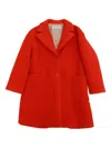 Monnalisa Notched-lapels Patch-pockets Coat In Red