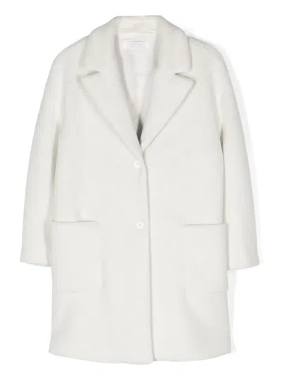 Monnalisa Kids' Notched-lapels Single-breasted Coat In Neutrals