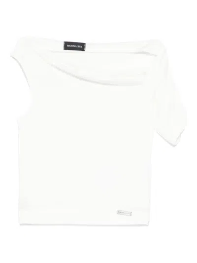 Monnalisa Kids' One Sleeve Top In White