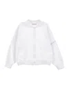 Monnalisa Open Sweatshirt With Studs In White