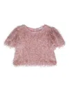 Monnalisa Open-top Fringe Jacket In Pink