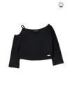 Monnalisa Organic Cotton T-shirt In Black