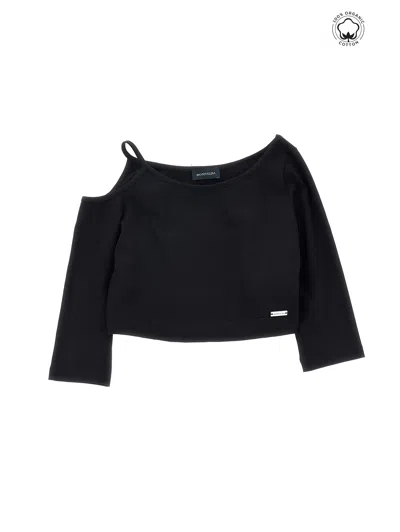 Monnalisa Kids'   Organic Cotton T-shirt In Black