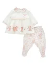 Monnalisa Organic Cotton Trouser Set In Multi