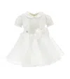 Monnalisa Organza And Tulle Dress In White