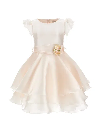 Monnalisa Kids'   Organza Cloud Dress In Light Pink