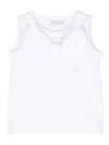 Monnalisa Oversized-bow Sleeveless Top In White