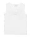 Monnalisa Oversized-bow Sleeveless Top In White