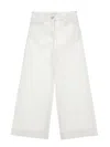 Monnalisa Oversized Five-pocket Jeans In Cream