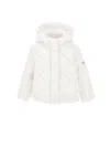 Monnalisa Padded Down Jacket With Bows In White