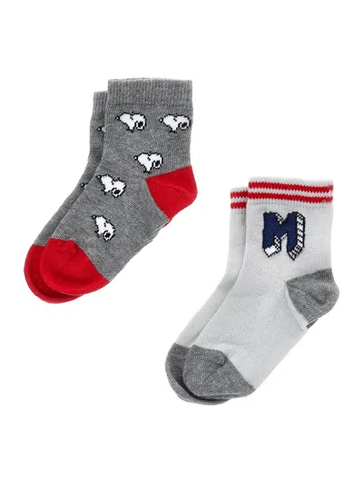 Monnalisa Kids'   Pair Of Warm Cotton Socks In Grey