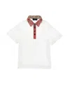 Monnalisa Paisley Piqué T-shirt In White + Red