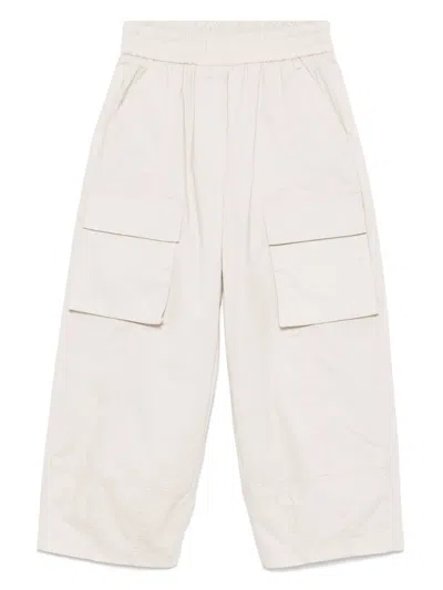 Monnalisa Kids' Panelled Cargo Pants In Neutrals