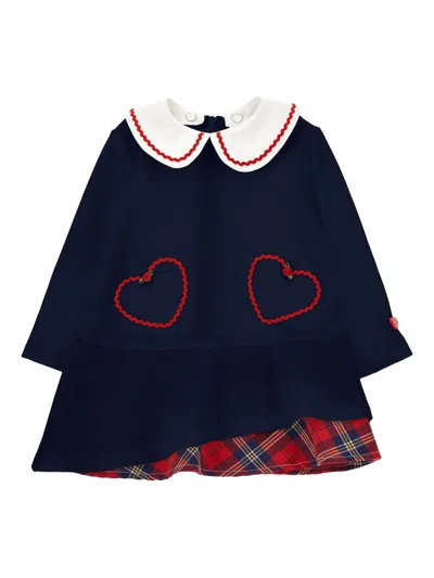 Monnalisa Kids' Panelled Dress In Blue