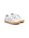 Monnalisa Velour Running Shoes In Silver