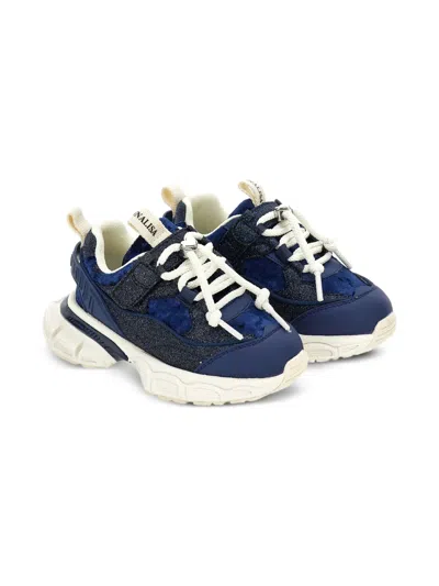 Monnalisa Kids' Panelled Sneakers In Blue