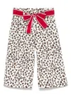 Monnalisa Pantaloni Cropped Gabardi Gabardina St.maculato In Multicolor