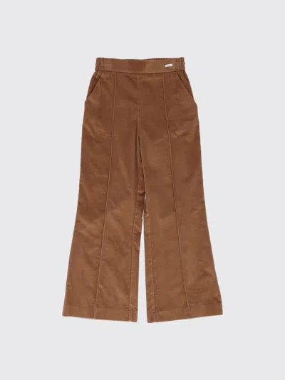 Monnalisa Pants Kids Color Beige In Brown