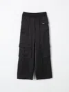 Monnalisa Kids' Satin Cargo Pants In Black