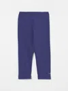 Monnalisa Kids' Girls Navy Blue Cotton Leggings In Blau