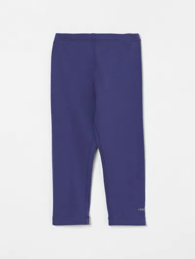 Monnalisa Kids' Girls Navy Blue Cotton Leggings In Blau