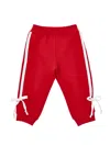 Monnalisa Pants With Side Laces In Red