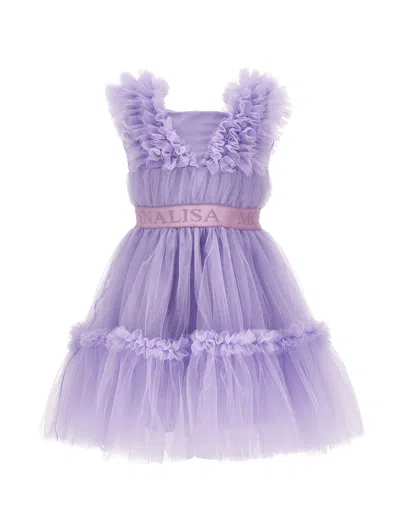 Monnalisa Kids'   Party Time Tulle Dress In Wisteria