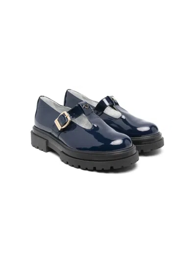 Monnalisa Kids' Patent Leather Mary Janes In Blue