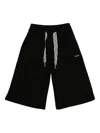Monnalisa Patterned-drawstring Pocket Shorts In Black