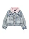 Monnalisa Stitch Rhinestone And Fur Jacket