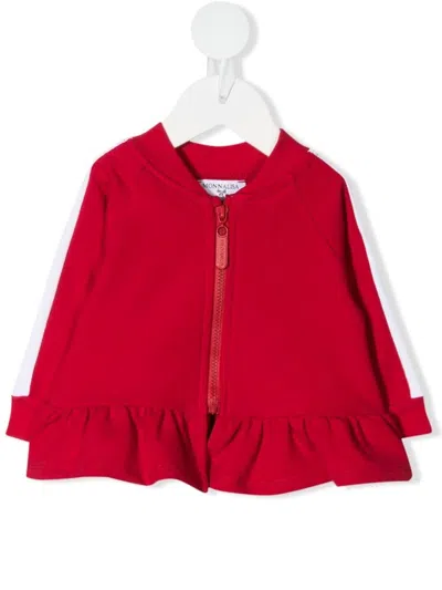 Monnalisa Babies' Peplum Hem Bomber Jacket In 红色