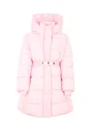Monnalisa Pink Down Jacket For Girl With Logo In Pink