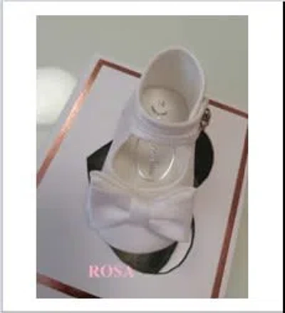 Monnalisa Kids' Pink Flat Shoes For Baby Girl With Bow