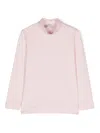 Monnalisa Logo-embellished Mock-neck Top In Pink
